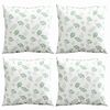 vidaXL Streupillows Blatt 4 pcs Blattmuster 60 x 60 cm Polyesterstoff