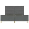 vidaXL Bettgestell mit Kopfteil Dunkelgrau 180 x 200 cm Stoff