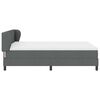 vidaXL Boxspringbett mit Matratze Dunkelgrau 140 x 190 cm Stoff