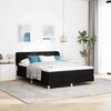 vidaXL Boxspringbett mit Matratze Schwarz 160 x 200 cm Stoff