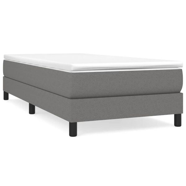 vidaXL Boxspringbettgestell Dunkelgrau 90x190 cm Stoff