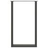 vidaXL Bartischbeine U-Form 2 Stk. Anthrazit 60x(100-101) cm Stahl