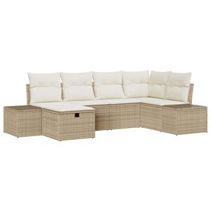 vidaXL Sofa Set 6 stk. Poly-Rattan