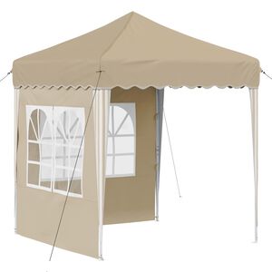 vidaXL Pop-up Partyzelt 195 x 195 x 245 cm Creme Oxford-Stoff