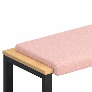 vidaXL Bankkissen Sherpa-Stoff Rosa Tiefe 35 cm