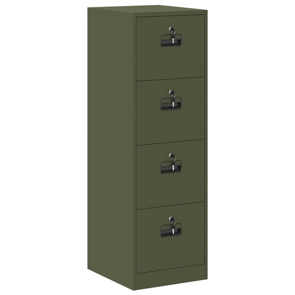 vidaXL Aktenschrank mit Schubladen 2 pcs Olive Gr&uuml;n 44 x 50 x 139 cm