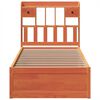 vidaXL Massivholzbett ohne Matratze Wachsbraun 100x200 Kiefernholz