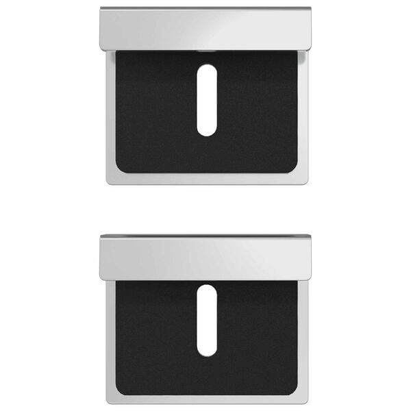 vidaXL Spiegel Halterungsbracket 12 pcs Nickel 35 x 30 x 8,3 mm Stahl