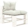 vidaXL 8-tlg. Paletten-Lounge-Set mit Kissen in Beige Holz