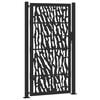 vidaXL Gartentor Schwarz 100x175 cm Stahl Trace Design
