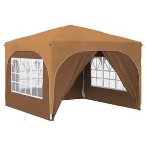 vidaXL Pop-up Partyzelt 290 x 290 x 245 cm Beige Oxford-Stoff
