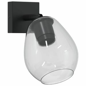 vidaXL Deckenstrahler Schwarz 13 x 13 x 26 cm Glas und Metall