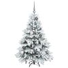 vidaXL K&uuml;nstlicher Weihnachtsbaum mit 150 LEDs Wei&szlig; 120 cm PE und PVC