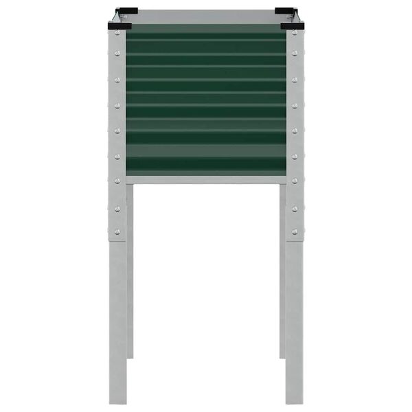 vidaXL Garten-Pflanzgef&auml;&szlig; Gr&uuml;n 45 x 45 x 88 cm Stahl