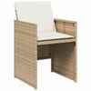vidaXL Garten Essgruppe 5 pcs Beige Poly-Rattan
