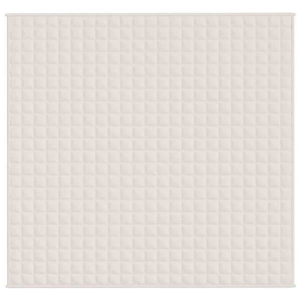 vidaXL Gewichtsdecke Hellcreme 220x230 cm 15 kg Stoff