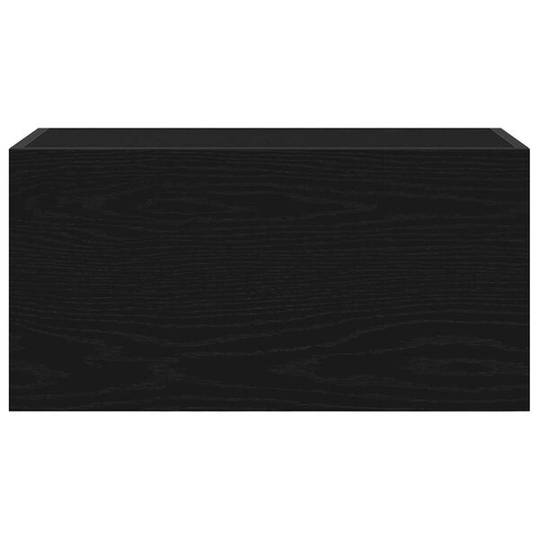 vidaXL Bad-Wandschrank Schwarz 60x25x30 cm Holzwerkstoff