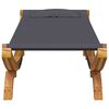 vidaXL Sonnenliege 100x188,5x44 cm Bugholz Massiv Anthrazit