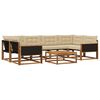 vidaXL Outdoor-Sofagarnitur 7 stk. Natur und Beige