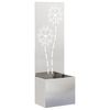 vidaXL Garten Sichtschutz-Leinwand Silber 50 x 32 x 150 cm Edelstahl