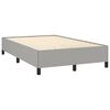 vidaXL Boxspringbett mit Matratze & LED Hellgrau 120x190 cm Stoff