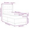 vidaXL Boxspringbett mit Matratze mit Kopfteil Blau 200 x 100 cm Stoff