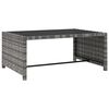 vidaXL Sonnenliegen 2 Stk. mit Tisch Poly Rattan Grau