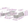 vidaXL Gartensofa-set mit Kissen mit Speicher 9 pcs Beige Poly Rattan