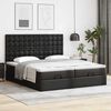 vidaXL Ottoman-Bett mit Matratzen Schwarz 160x200 cm Kunstleder