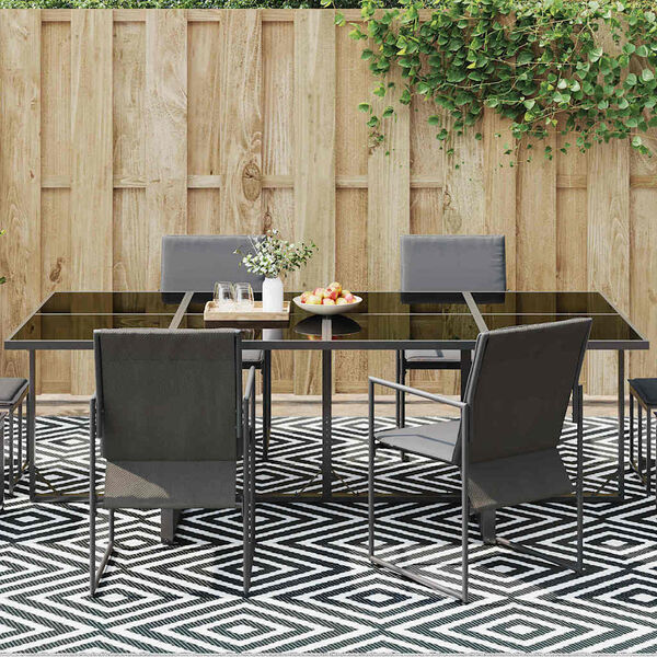 vidaXL Outdoor Teppich ARAKIL Schwarz und Weiß 300 x 400 cm PP