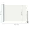 vidaXL Ausziehbare Seitenmarkise 80×300 cm Creme