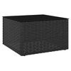 vidaXL 2-tlg. Garten-Lounge-Set mit Kissen Schwarz Poly Rattan
