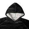 vidaXL Decken-Hoodie Schwarz M Fleece und Flanell