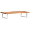 vidaXL Waschbeckenregal Wandmontage Stahl und Massivholz Buche
