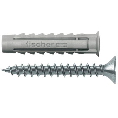 Fischer 50 Stk. Spreizdübel mit Schrauben 6 x 30 SX