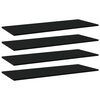 vidaXL B&uuml;cherregal-Bretter 4 Stk. Schwarz 100x40x1,5 cm Holzwerkstoff