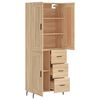 vidaXL Highboard Sonoma-Eiche 69,5x34x180 cm Holzwerkstoff