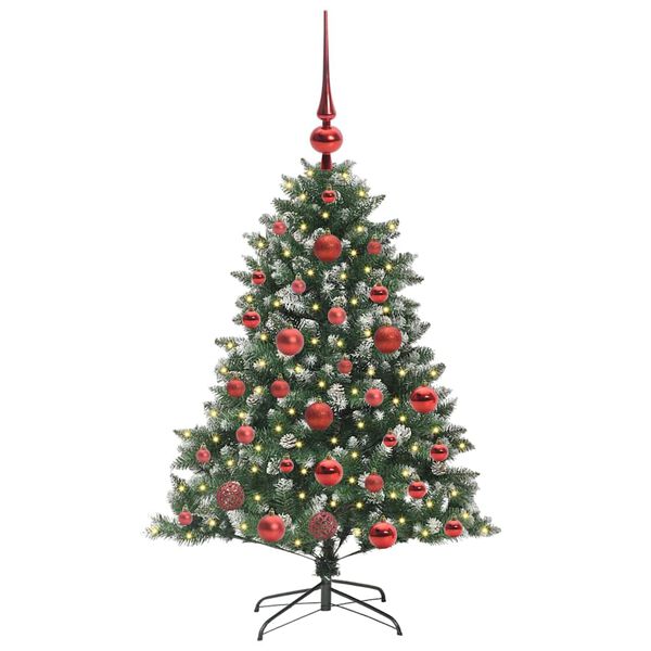 vidaXL K&uuml;nstlicher Weihnachtsbaum mit 150 LEDs mit St&auml;nder Gr&uuml;n 120 cm