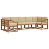 vidaXL Outdoor-Sofagarnitur 7 stk. Natur und Beige