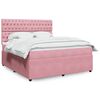 vidaXL Boxspringbett mit Matratze Rosa 180x200 cm Samt