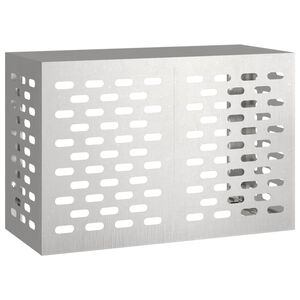 vidaXL Klimaanlagenabdeckung Silber 90 x 40 x 60 cm Edelstahl
