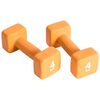 Pure2Improve Kurzhantel-Set 2&times;4 kg Neopren Orange