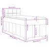 vidaXL Boxspringbett mit Matratze Dunkelbraun 90x200 cm Stoff