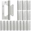vidaXL Scharnier 16 stk. 125 x 78 x 13 mm Silber Stahl