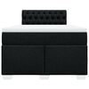 vidaXL Boxspringbett mit Matratze Schwarz 120x200 cm Stoff