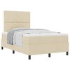 vidaXL Boxspringbett mit Kopfteil Creme 120 x 200 cm Stoff