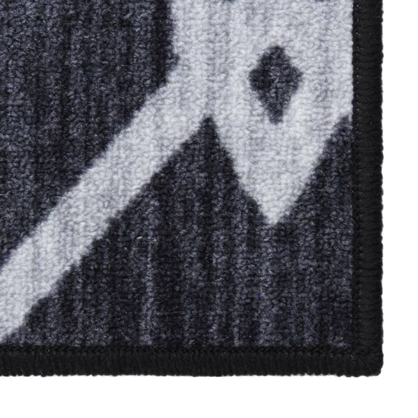 vidaXL Teppichl&auml;ufer Schwarz 80x400 cm