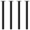 vidaXL Konsolentischbeine 4 Stk. Schwarz 72-74 cm Stahl