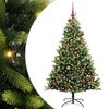 vidaXL K&uuml;nstlicher Klapp-Weihnachtsbaum mit 300 LEDs Gr&uuml;n 180 cm