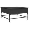 vidaXL Couchtisch Schwarz 80x80x45 cm Holzwerkstoff und Metall